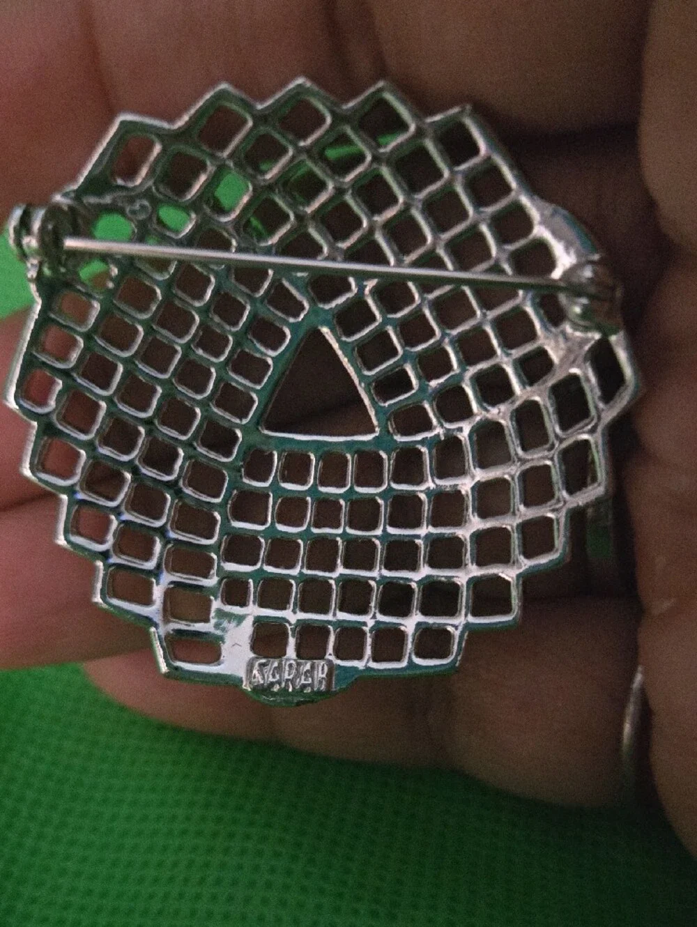 Vintage Sarah Coventry Silver-Tone Woven Lattice Knot Brooch